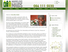 Tablet Screenshot of marvellousmaids.co.za